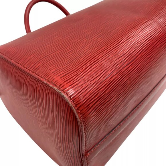 Brown-Bugundy Louis Vuitton Epi Speedy Boston Bag - Picture 13 of 16